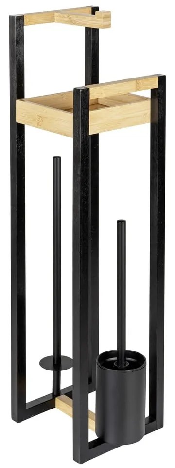 Porta carta igienica in bambù con spazzola Braidi - Wenko