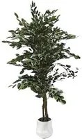 Pianta artificiale Ficus variegato 120h 768 foglie con vaso