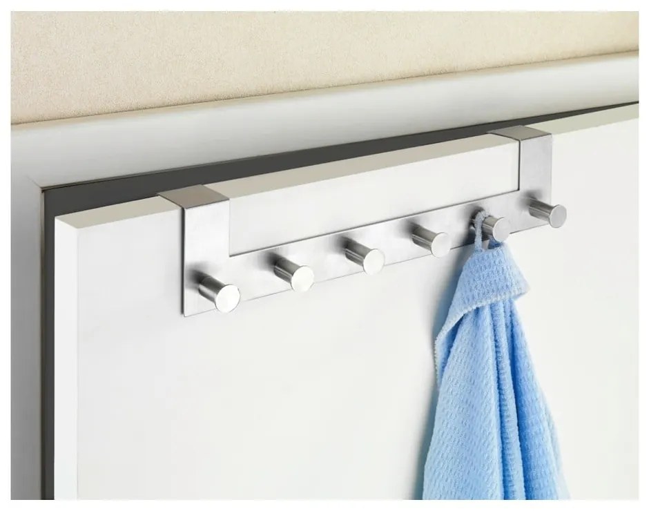 Appendino per porta con 6 ganci in argento Celano - Wenko