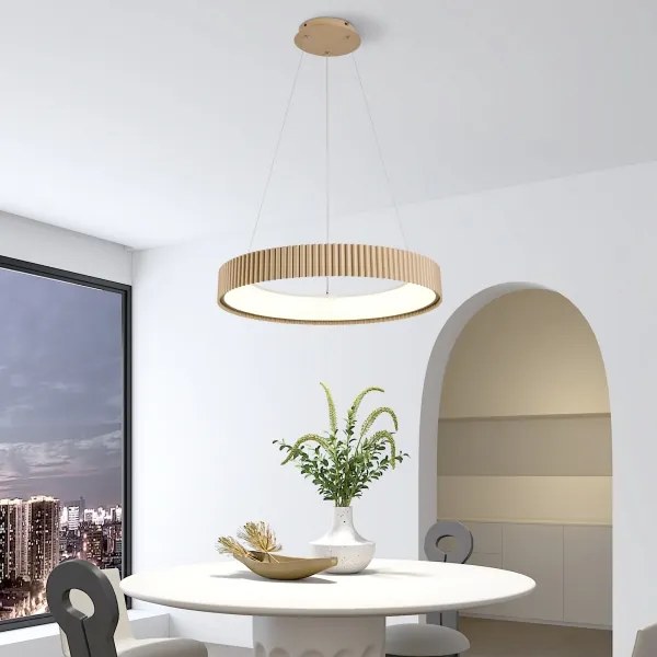 Brilagi - Lampadario LED dimmerabile a cavo FALCON MODERN LED/54W/230V 60 cm beige + telecomando