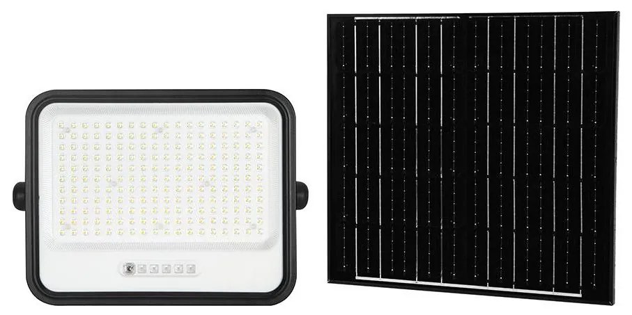 Faro solare LED dimmerabile LED/400W/3,2V IP65 20000 mAh nero + telecomando