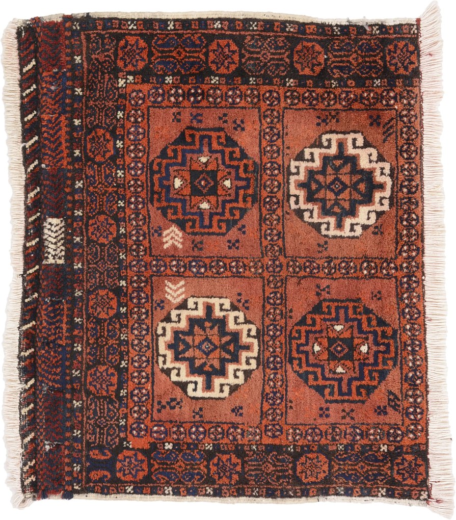 Turkmen Tappeto 40x60 (Iran) Annodato A Mano
