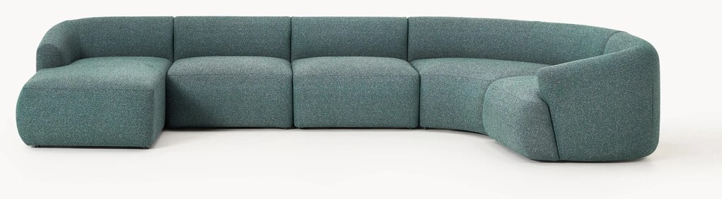 Divano angolare XL componibile in bouclé Sofia