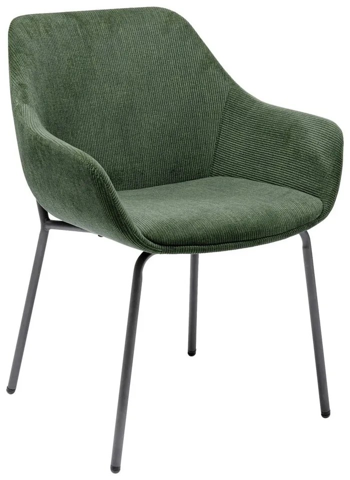 Set di 2 sedie in velluto verde con braccioli Avignon - Kare Design