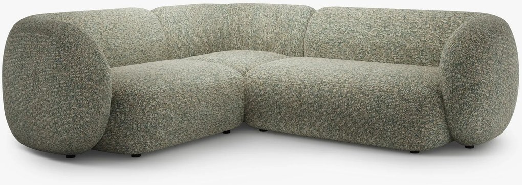 Divano angolare Kate in tessuto strutturato – L252 cm