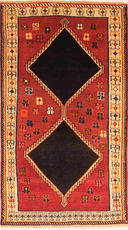 Gashghai Tappeto persiano 120x210 Rosso (Iran) Annodato A Mano