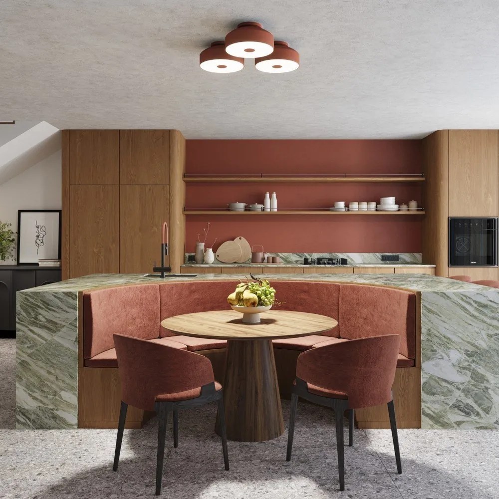 Plafoniera arancione ø 30 cm Blacko – Sollux