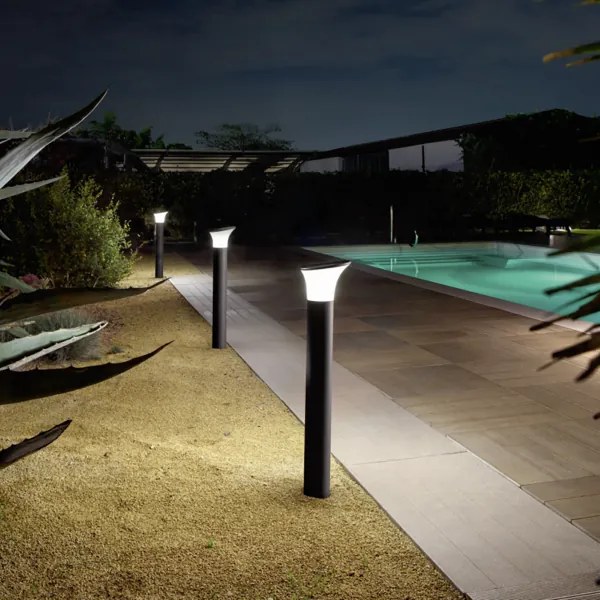 Paletto ARES in alluminio verniciato Nero H80 cm