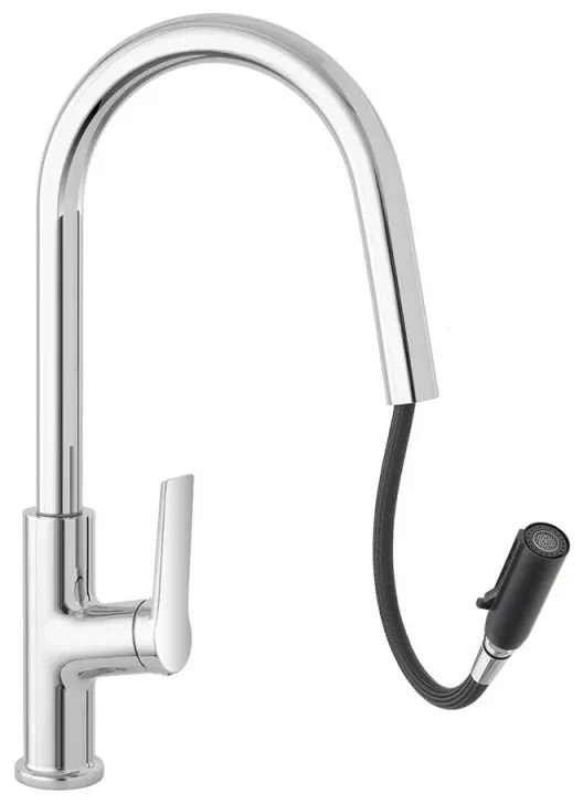 Miscelatore cucina cromo in acciaio inox con doccetta estraibile Kitchen