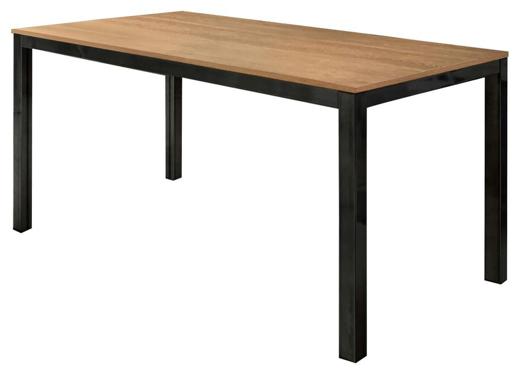 BERNARD - tavolo da pranzo moderno allungabile in acciaio e rovere da 140