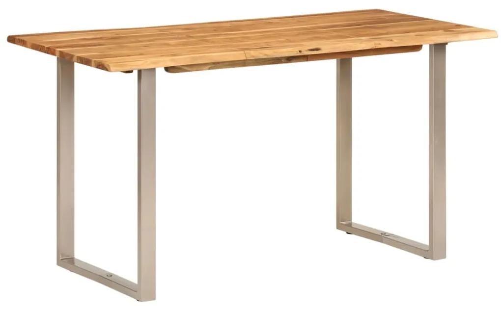 Tavolo da Pranzo 140x70x76 cm Legno Massello di Acacia