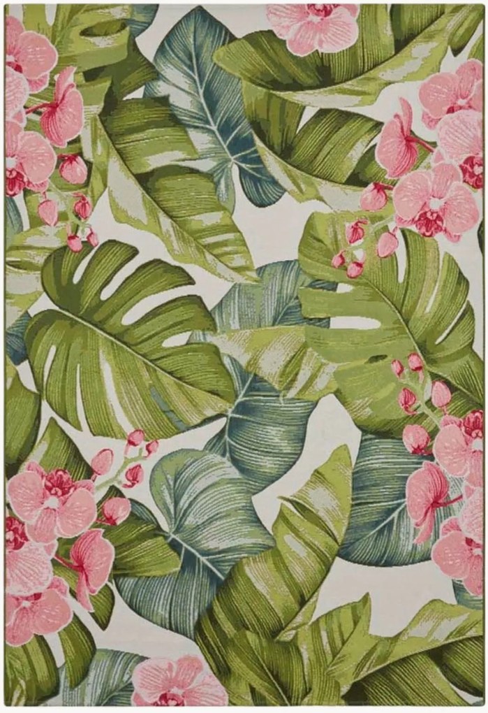 Tappeto a pelo corto da interno-esterno Flair Tropical