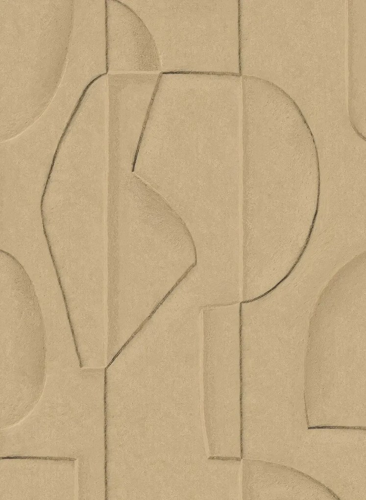 Eijffinger Carta da parati panoramica Sculpted Clay - Honey