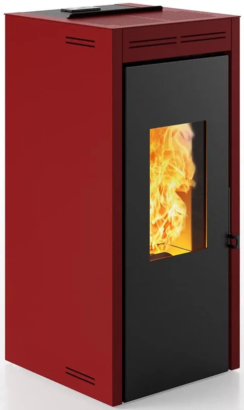 Stufa pellet idro INVICTA TERAMO 17 PLUS 17.2 kW bordeaux