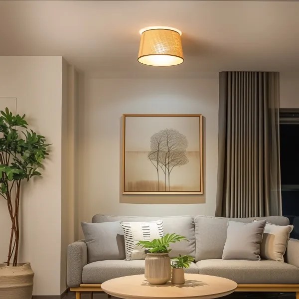 Brilagi - Plafoniera LED CERIA 1xE27/40W/230V, diametro 35 cm, beige