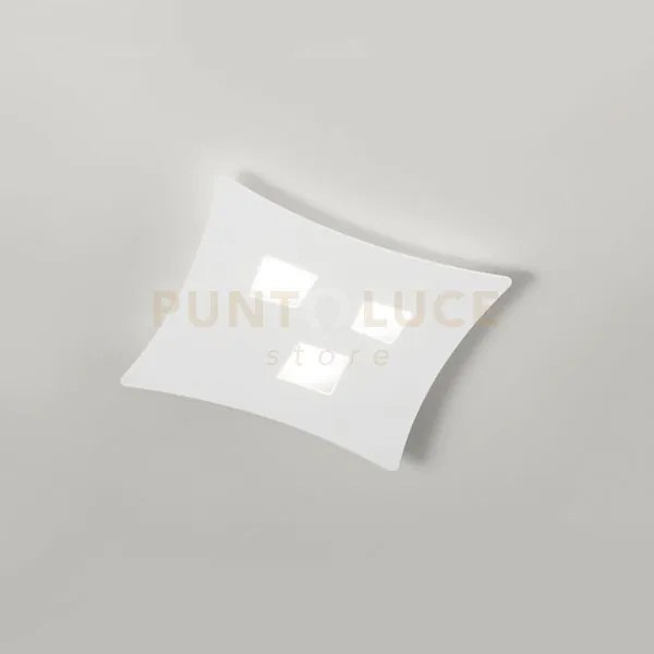 Isotta p/p - plafoniera colore bianco in metallo e alluminio 3 luci...