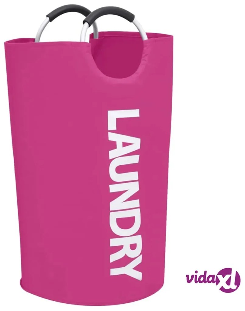 vidaXL Portabiancheria 2 pz Rosa