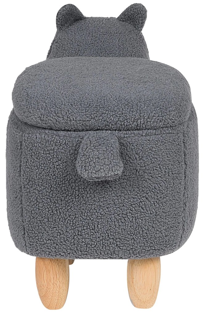 Pouf in tessuto grigio ALPACA Beliani