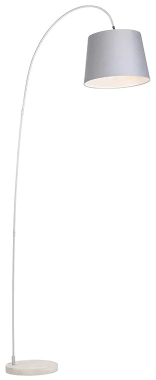 Lampada ad arco intelligente in acciaio con grigio incl. wifi A60 - Bend