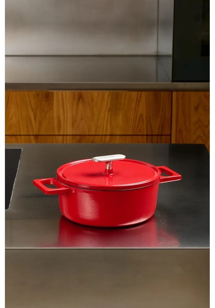 Casseruola in ghisa con coperchio incluso adatta all'induzione 2 l Mattia 3.0 – FABINI