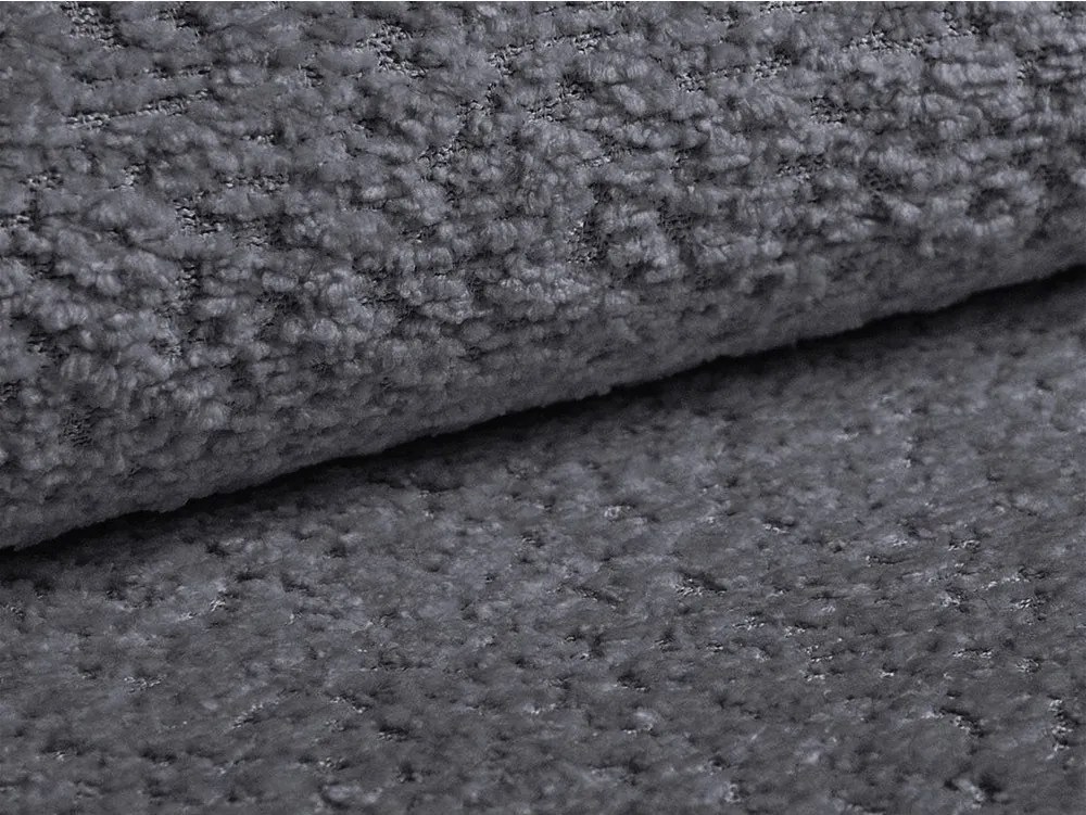 Divano grigio scuro allungabile con rivestimento in bouclé 206 cm Kemi – Cosmopolitan Design