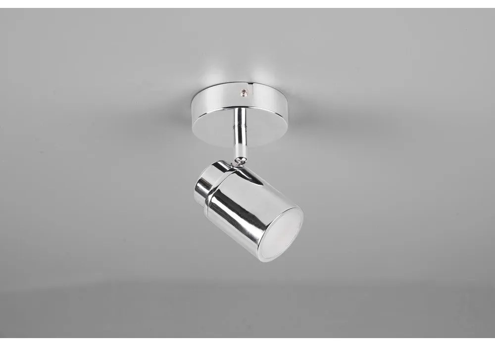 Faretto in metallo in argento lucido 10x9 cm Angelo - Trio