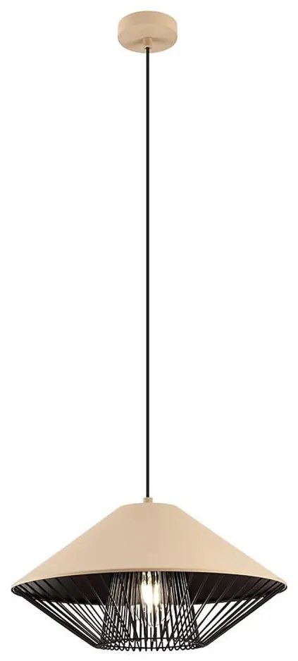 Redo 01-3007 - Lampadario a sospensione con cavo GRILL 1xE27/42W/230V Ø 39,6 cm nero/beige