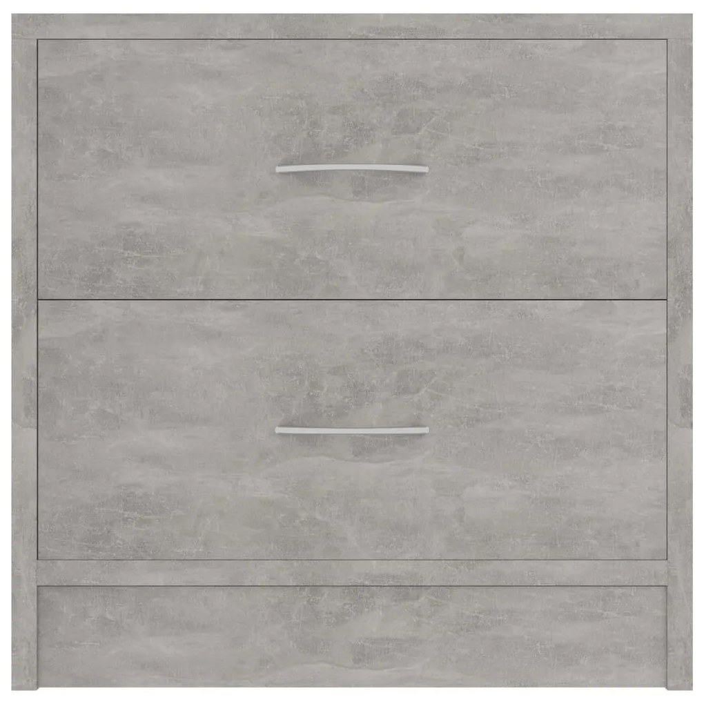 Comodini 2 pz Grigio Cemento 40x30x40 cm in Legno Multistrato