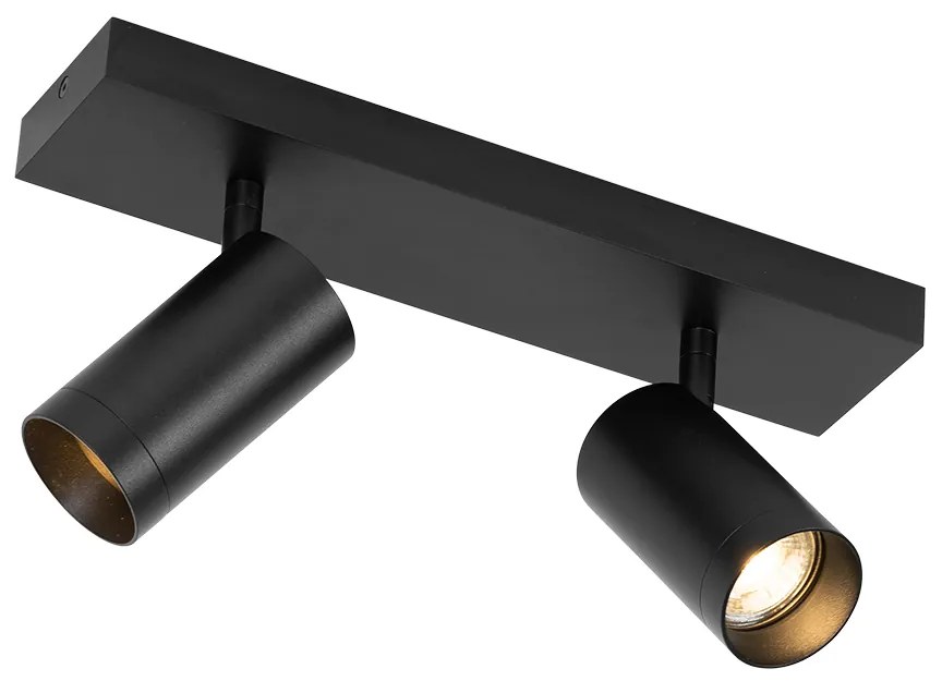 Faretto da soffitto moderno nero orientabile 2 luci - Jeana Luxe
