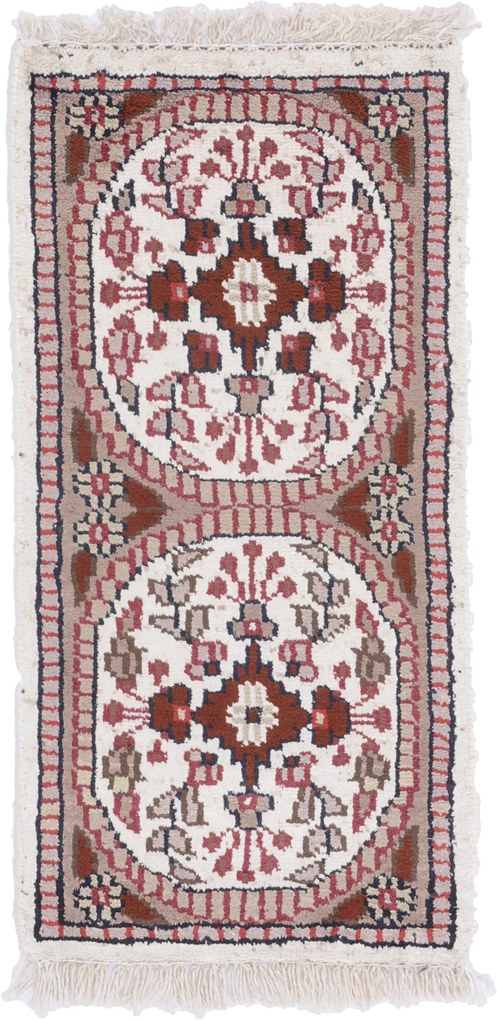 Agra Tappeto orientale 30x60 (Indian) Annodato A Mano