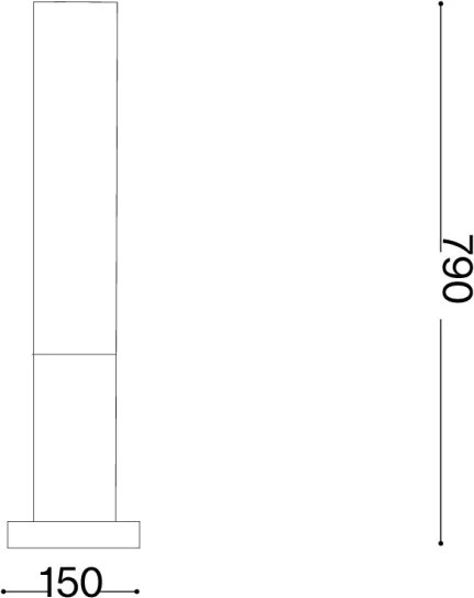 Ideal Lux - Lampada da esterno EDO OUTDOOR 1xGX53/15W/230V 79 cm IP65 marrone