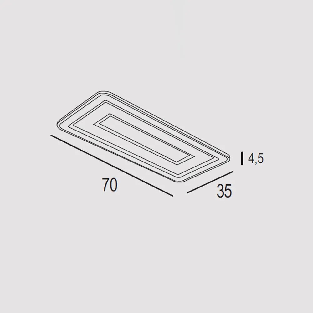 Plafoniera Contemporanea Halò Metallo Antracite Led 45W