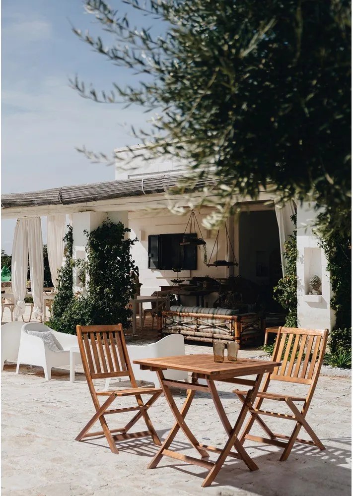 Tavolino da giardino in acacia massiccia 70x70 cm Noemi – Bizzotto