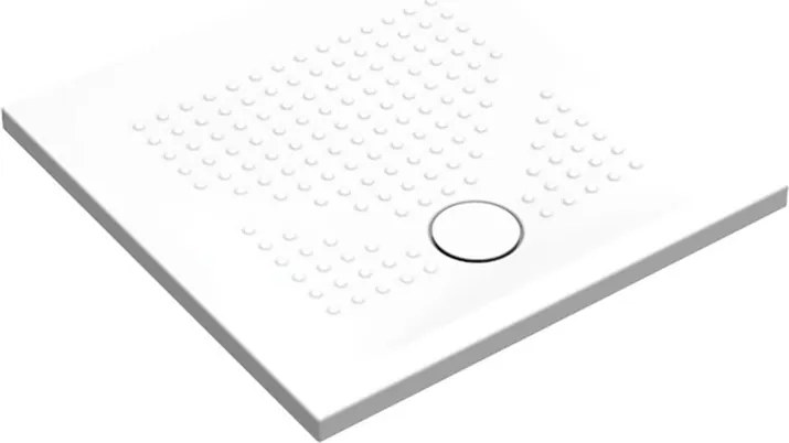 Piatto doccia in ceramica PUNTO bianco L 80 x L 80 x H 3.5 cm opaco