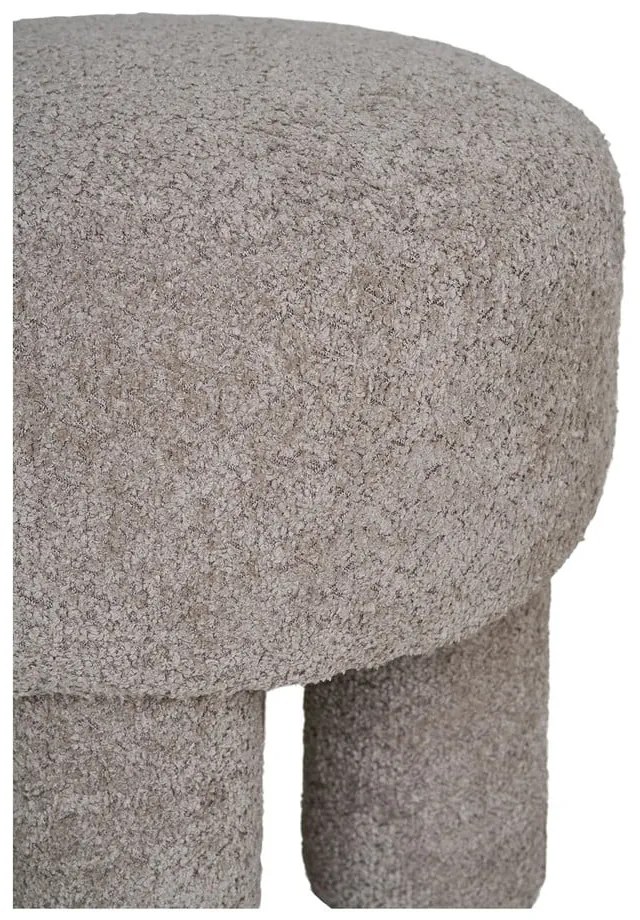 Sgabello grigio chiaro in tessuto bouclé Perth - House Nordic