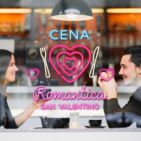 Neon Cena Romantica | Vetrofania