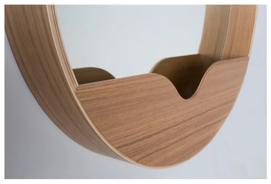Specchio da parete con vano portaoggetti Round Wall, ⌀ 40 cm - Zuiver