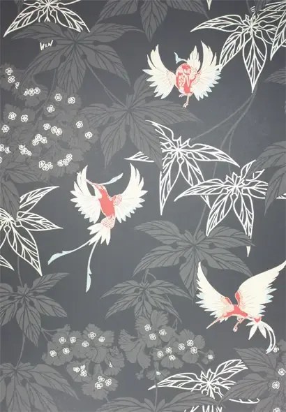 Tapete Grove Garden von Osborne and Little - Charcoal