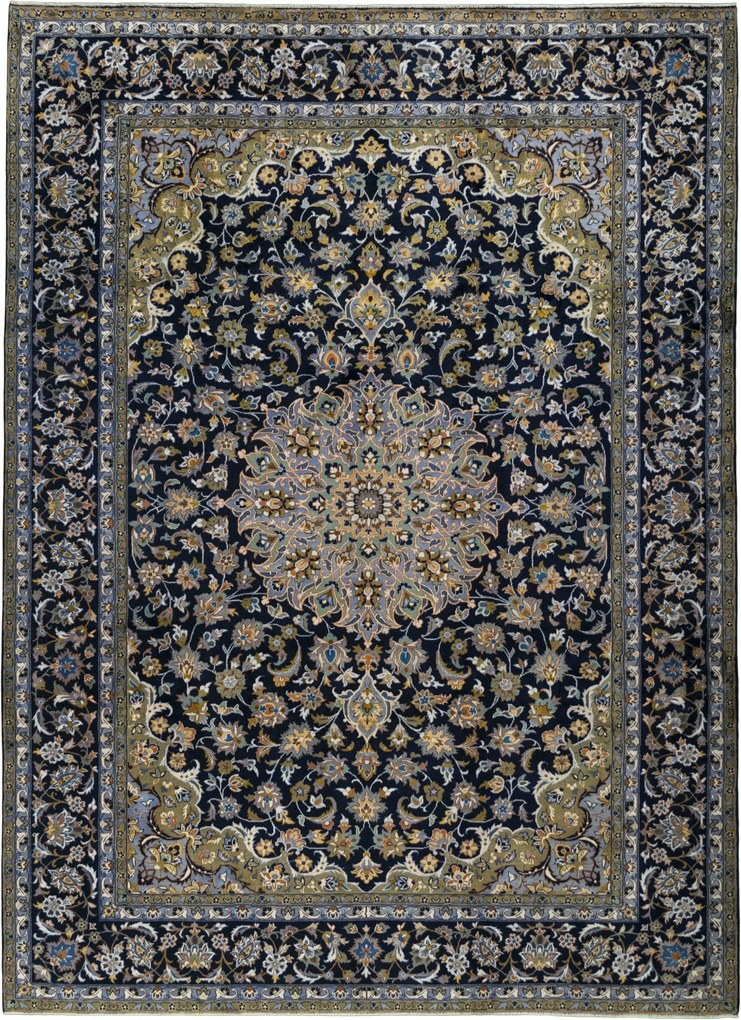 Kashan Tappeto persiano 300x410 Blu (Iran) Annodato A Mano