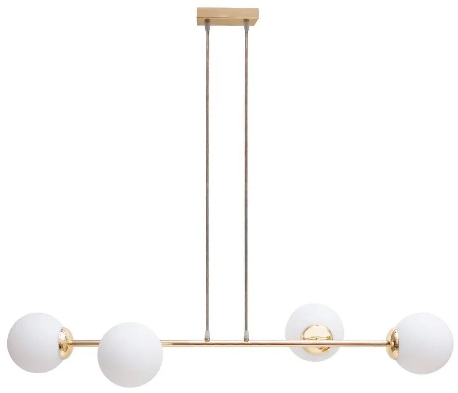 Lampadario a sospensione con filo FIRA 4xE27/60W/230V oro