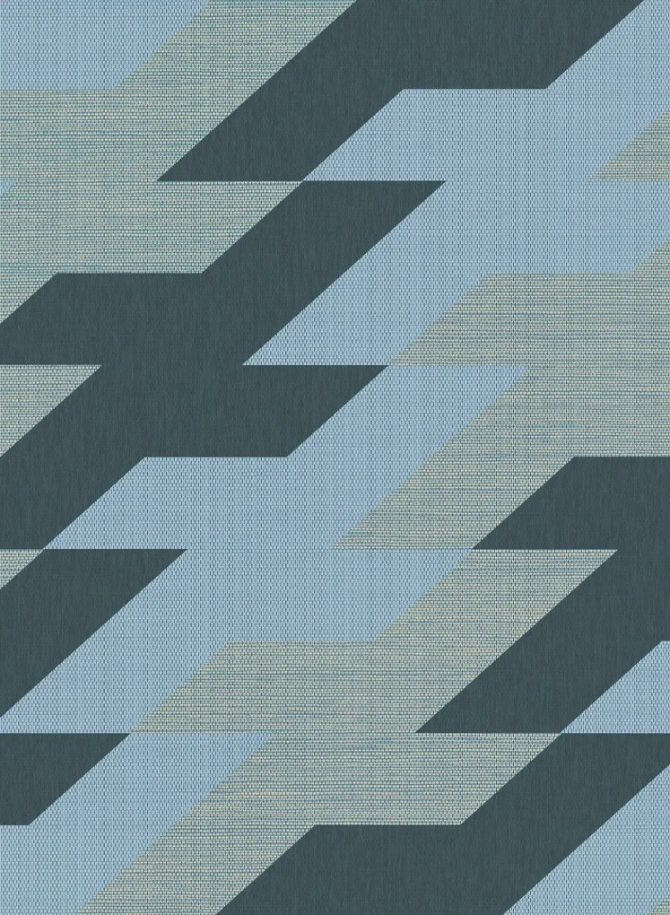 Arte Carta da parati String - Smoky Blue