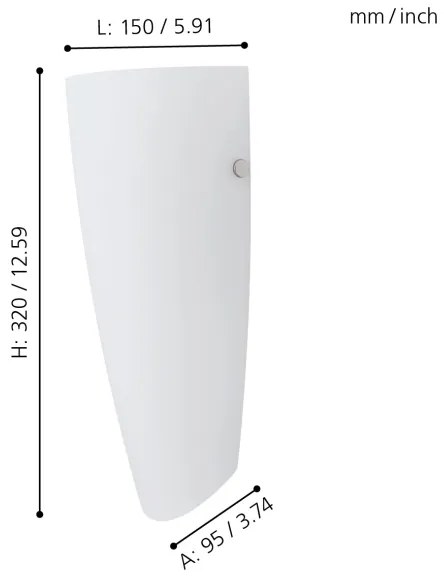 Eglo 83119 - Applique NEMO 1xE27/60W/230V