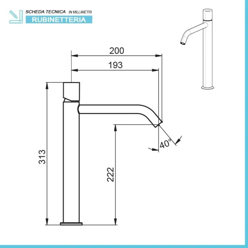 Set miscelatori lavabo alto bidet e doccia a incasso con deviatore Gemma