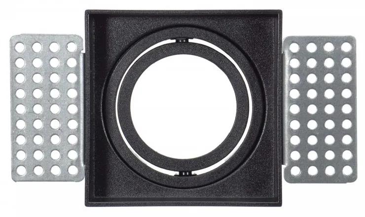 Portafaretto da Incasso GU10 Quadrato Orientabile 80x80mm - Nero Colore del corpo Nero