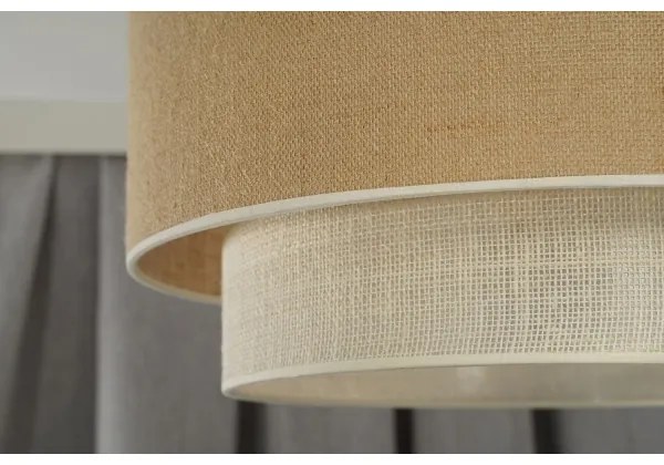 Duolla - Lampadario a plafone YUTE BOHO 1xE27/15W/230V diametro 45 cm marrone/color crema