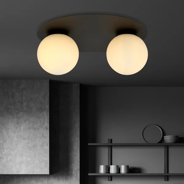 Plafoniera SOLAR 2xE14/10W/230V nero/bianco