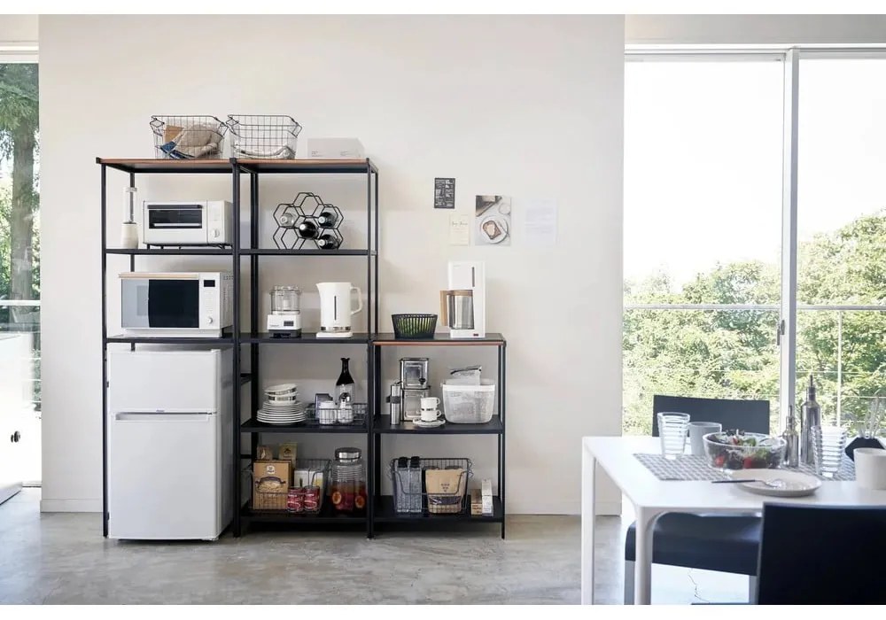 Scaffale nero opaco in acciaio 60x90x46,5 cm Tower – YAMAZAKI