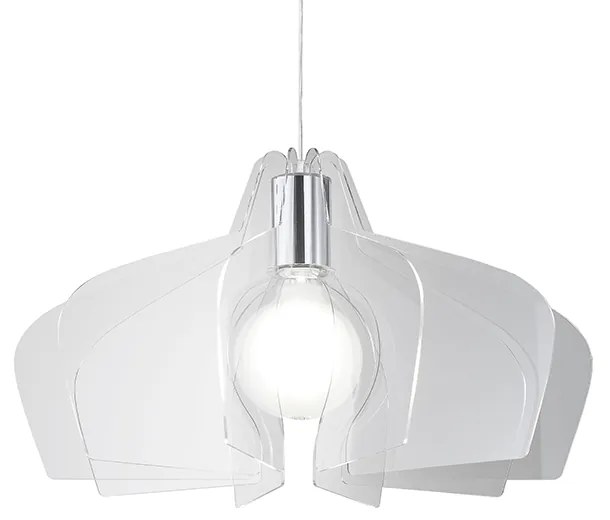 Sospensione Moderna Bellatrix 1 Luce In Metacrilato Trasparente Space Collection