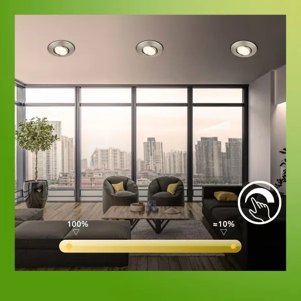 Briloner 7587032-Set da 3 plafoniere LED da incasso per bagno KLIRA LED/4,9W/230V IP23 cromato