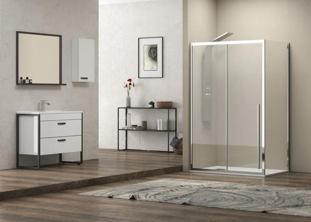 Box doccia 90x120 scorrevole vetro 8mm anticalcare altezza h200 | KEL4000 - KAMALU